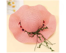 Load image into Gallery viewer, Andrea&#39;s Deals Breathable Pink Sun Hat with Ruffles Brim
