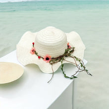 Load image into Gallery viewer, Andrea&#39;s Deals Breathable White Sun Hat with Ruffles Brim
