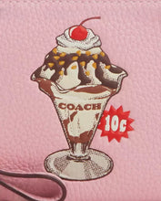 Load image into Gallery viewer, Coach Corner Zip Wristlet With Sundae Graphic
