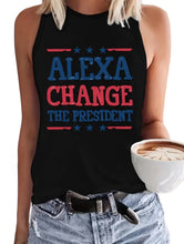 Load image into Gallery viewer, AD Alexa…Crew Neck Tank Top, Casual Sleeveless Top Bk XL
