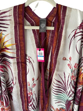 Load image into Gallery viewer, Vince Camuto Parrot Wrap Scarf Ivory Burgundy
