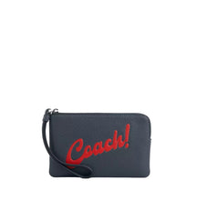 Load image into Gallery viewer, Coach Corner Zip Wristlet With Coach Graphic
