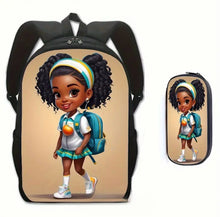 Load image into Gallery viewer, AD 2pcs Cartoon Girls School Bags Set With Pencil Case
