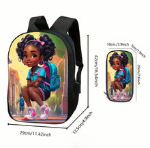 Load image into Gallery viewer, AD 2pcs Cartoon Girls School Bags Set With Pencil Case
