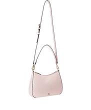 Load image into Gallery viewer, LRL Silver Hardware Danni 26 Crosshatch Leather Medium Shoulder Bag
