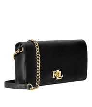 Load image into Gallery viewer, Lauren Ralph Lauren Leather Crossbody Tech Case Black
