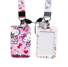 Load image into Gallery viewer, Hello Kitty ID Card Holder with Lanyard Hot Pink
