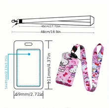 Load image into Gallery viewer, Hello Kitty ID Card Holder with Lanyard Hot Pink
