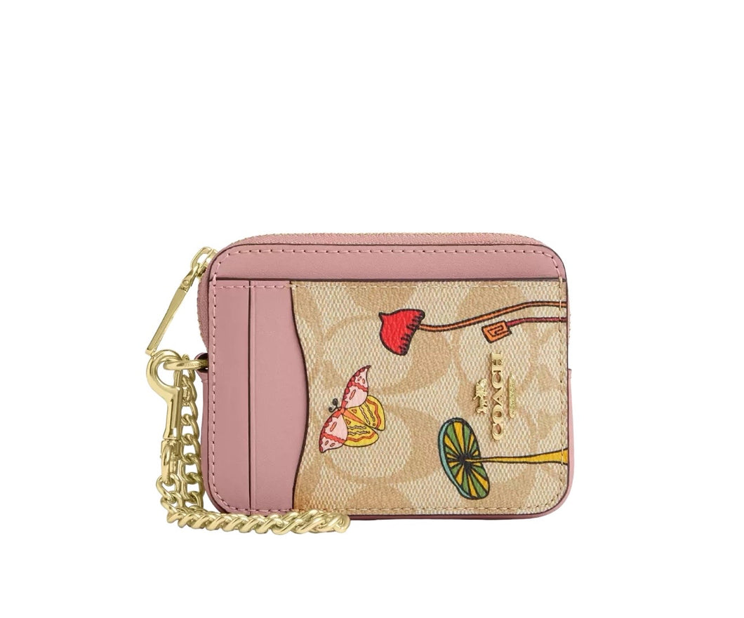 Coach X Observed By Us Zip Card Case In Signature Canvas