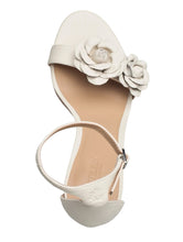 Load image into Gallery viewer, Lauren Ralph Lauren Allie Floral Leather Sandals 9B Soft White
