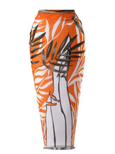 Load image into Gallery viewer, AD European and American Split Bikini w/Stones Swimwear Rust L
