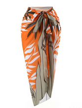 Load image into Gallery viewer, AD European and American Split Bikini w/Stones Swimwear Rust L
