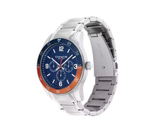 Load image into Gallery viewer, Men’s Coach Casey Watch, 42 mm Orange/Navy
