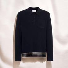 Load image into Gallery viewer, Coach Long Sleeve Knit Polo Navy L
