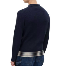 Load image into Gallery viewer, Coach Long Sleeve Knit Polo Navy L
