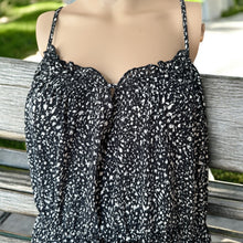 Load image into Gallery viewer, Women&#39;s Universal Thread Maxi Dress Cream Black Print Spaghetti Strap SIZE M
