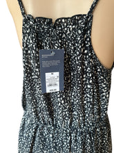 Load image into Gallery viewer, Women&#39;s Universal Thread Maxi Dress Cream Black Print Spaghetti Strap SIZE M
