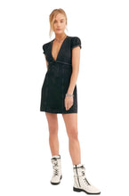 Load image into Gallery viewer, Free People Something Sweet Mini black denim dress 4
