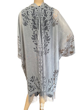 Load image into Gallery viewer, Lace Shawl Loose Thin Breathable Tassel Cardigan Grey OS
