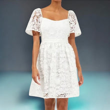 Load image into Gallery viewer, French Connection Cecilia Cabello Lace Dress Summer White 8
