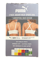 Load image into Gallery viewer, Women’s PUMA 2PK Seamless Sport Bra Size XL 360 Stretch Drycell

