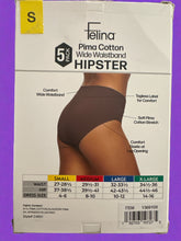 Load image into Gallery viewer, Felina Women&#39;s Hipster 5-pack Black/Multi S
