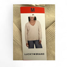 Load image into Gallery viewer, Lucky Brand Women&#39;s V-Neck Sweater Natural Multi M
