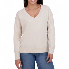 Load image into Gallery viewer, Lucky Brand Women&#39;s V-Neck Sweater Natural Multi M
