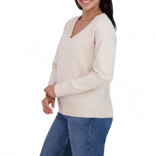 Load image into Gallery viewer, Lucky Brand Women&#39;s V-Neck Sweater Natural Multi M
