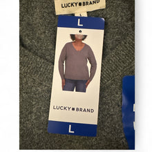 Load image into Gallery viewer, Lucky Brand Women&#39;s V-Neck Sweater Medium Heather Grey L

