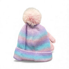 Load image into Gallery viewer, InMocean Rainbow Sugar Big Girls Hat with Patches and Gloves, 2 Piece Set
