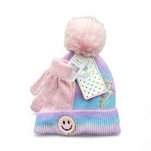 Load image into Gallery viewer, InMocean Rainbow Sugar Big Girls Hat with Patches and Gloves, 2 Piece Set
