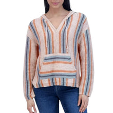 Load image into Gallery viewer, Lucky Brand Women's Size Medium (8-10) Baja Sweater Hoodie, Multi Stripe M

