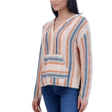Load image into Gallery viewer, Lucky Brand Women's Size Medium (8-10) Baja Sweater Hoodie, Multi Stripe M

