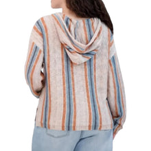 Load image into Gallery viewer, Lucky Brand Women's Size Medium (8-10) Baja Sweater Hoodie, Multi Stripe M
