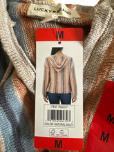 Load image into Gallery viewer, Lucky Brand Women's Size Medium (8-10) Baja Sweater Hoodie, Multi Stripe M
