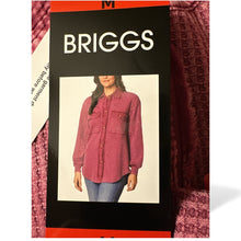 Load image into Gallery viewer, From Free People Briggs Women&#39;s Button Front Waffle Shirt Dark Pink M
