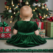 Load image into Gallery viewer, Rare Editions Dress &amp; Bloomer 2-Piece Set Holiday Outfit Girl 6-9 Mo Hunter
