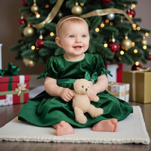 Load image into Gallery viewer, Rare Editions Dress &amp; Bloomer 2-Piece Set Holiday Outfit Girl 6-9 Mo Hunter
