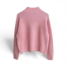 Load image into Gallery viewer, Universal Threads pink cable knit cropped pull over cozy cabin sweater S

