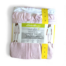 Load image into Gallery viewer, Eddie Bauer Women's 3 Piece Ultra Soft Hacci Lounge PJ Set Pink S
