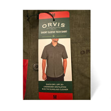 Load image into Gallery viewer, Orvis Men's UPF 30+ Lightweight Woven Short Sleeve Tech Shirt, Green M
