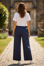 Load image into Gallery viewer, DKNY Women's Wide Leg Pant, Navy, 14

