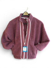 Load image into Gallery viewer, DSG Girls' Cozy Fleece Rose Coffee Full Zip Jacket Size XL
