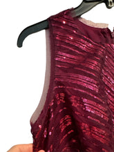 Load image into Gallery viewer, Vince Camuto Purple Plum Sleeveless Sequin Shift Dress Plum Size 6
