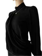 Load image into Gallery viewer, Michael Kors Crepe Drape Blouse. Size 0
