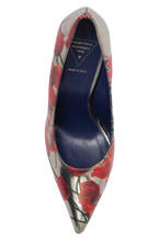 Load image into Gallery viewer, Valentina Rangoni Romantico Printed Stiletto Pump. Aluminio Tulipani. Size 7.5
