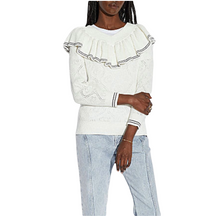 Load image into Gallery viewer, Coach Ruffled Collar Sweater. Ivory
