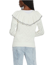 Load image into Gallery viewer, Coach Ruffled Collar Sweater. Ivory
